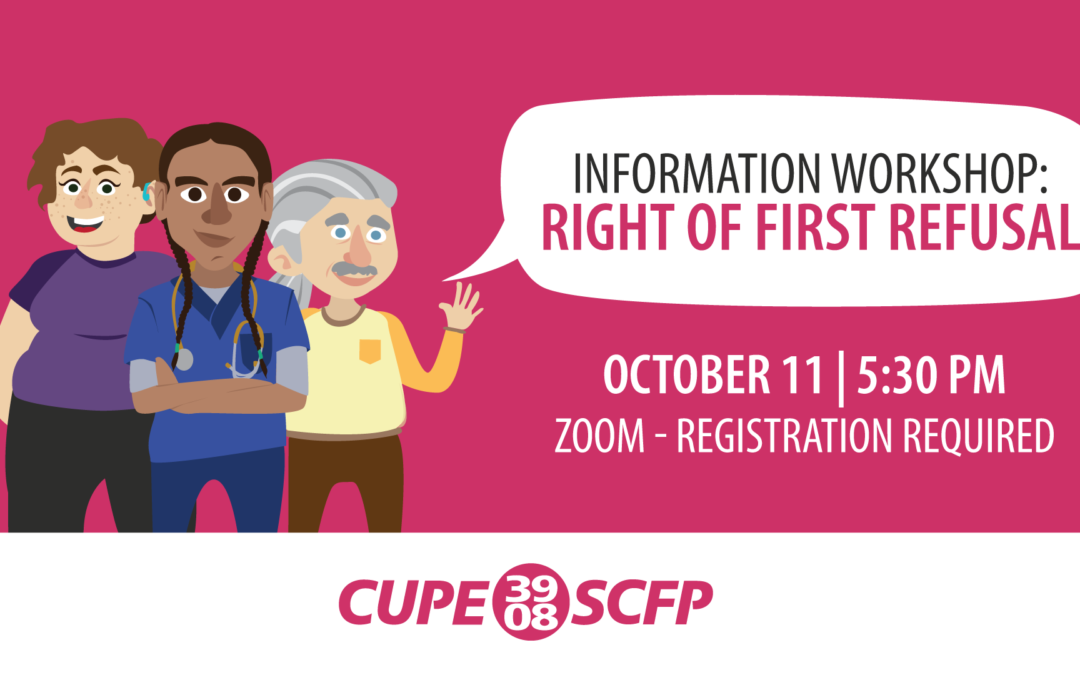 Information Workshop: Right of First Refusal